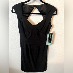 Jones wear black mini dress